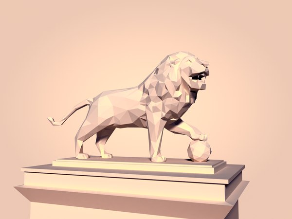 lion cartoon 3D model