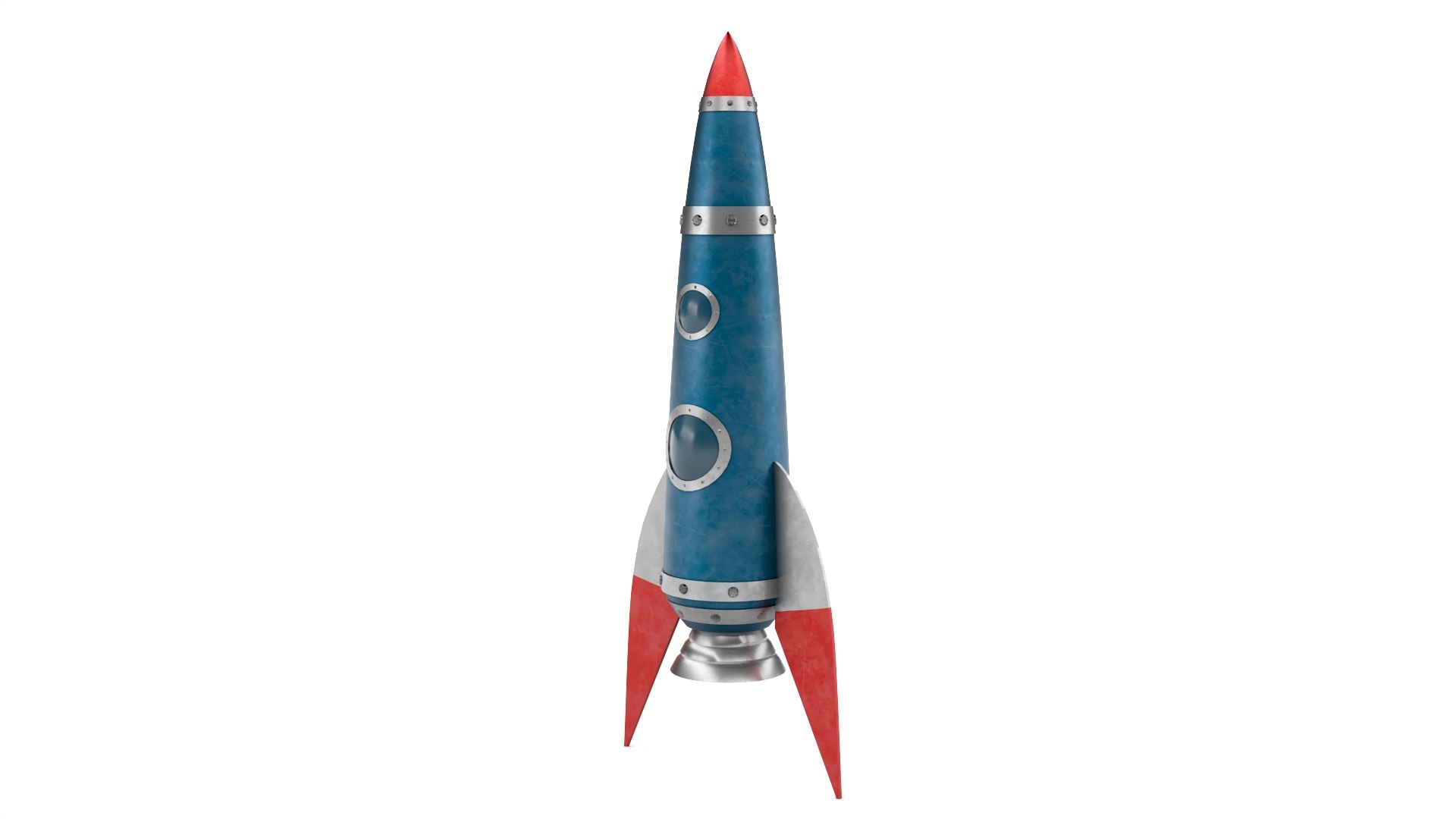 Blue Metal Rocket Model - TurboSquid 1658619
