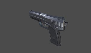 ready usp45 pistol 3d model