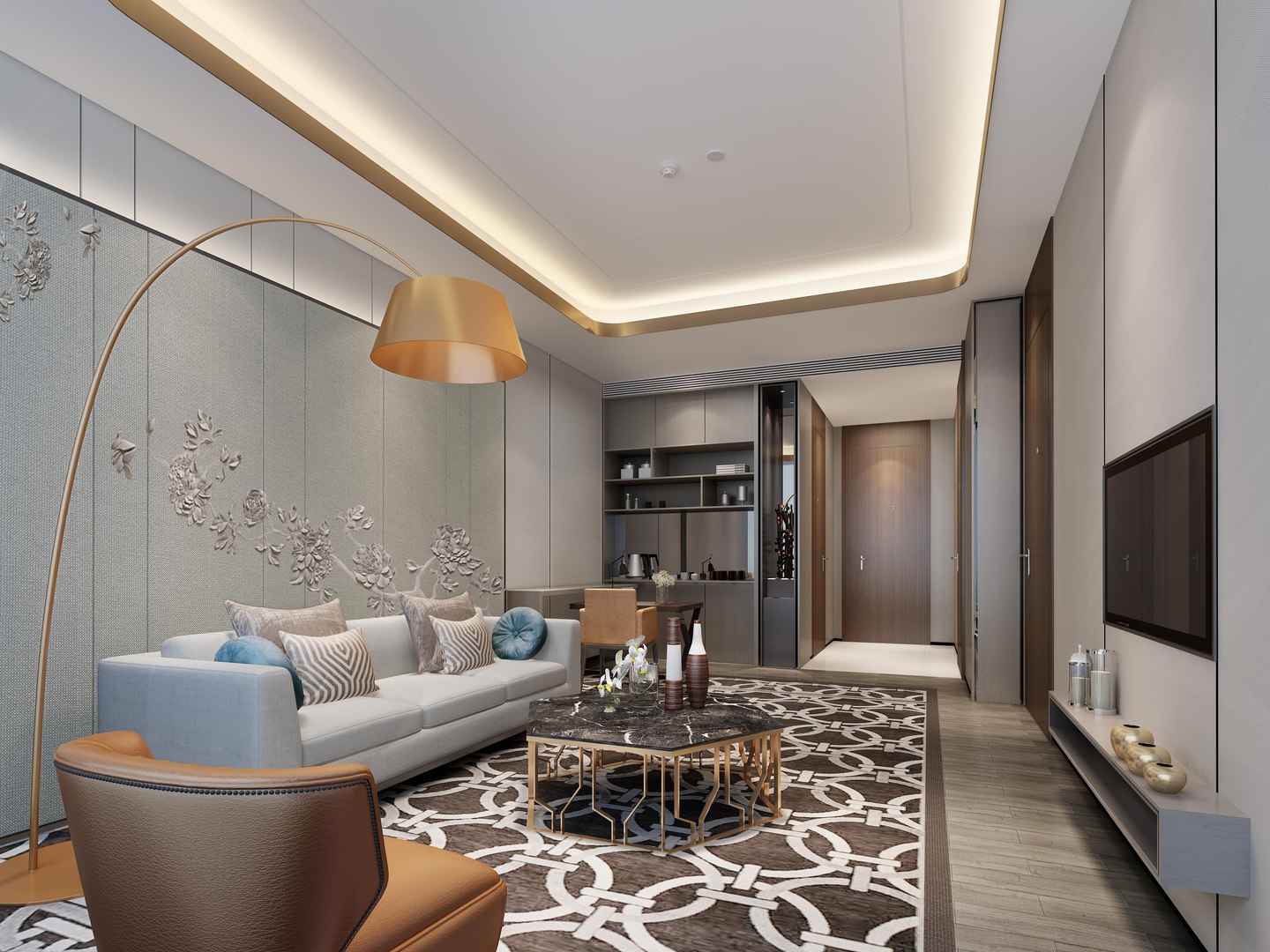 58- Modern Luxury Living Room 3D Model - TurboSquid 2026411