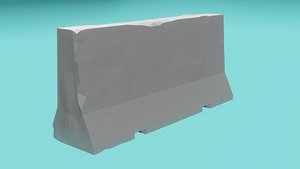 3D model Road Block 5 levels of destruction