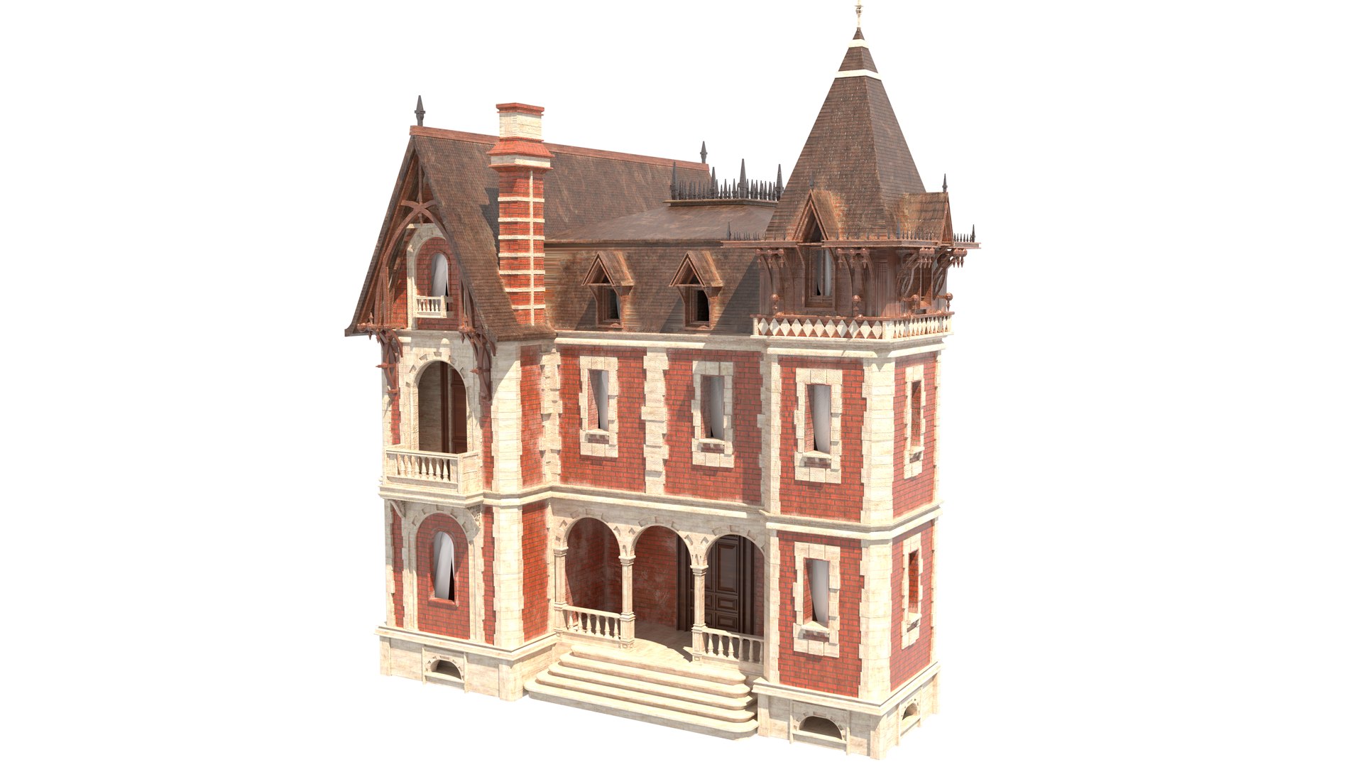 Victorian House model TurboSquid 1974442