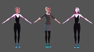 Gwen Stacy - Into the Spider-Verse Suit and School Uniform