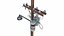 Countryside Electric Pole With Light Low-poly PBR