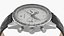 Chronometer Wrist Watch Black Leather Bracelet White Dial