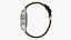 Chronometer Wrist Watch Black Leather Bracelet White Dial
