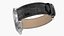 Chronometer Wrist Watch Black Leather Bracelet White Dial
