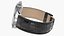 Chronometer Wrist Watch Black Leather Bracelet White Dial