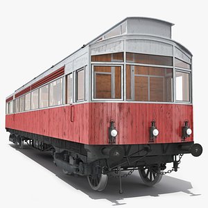 1903 North Eastern Railway Electric Autocar 3D model