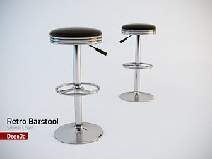 Retro style black swivel seat
