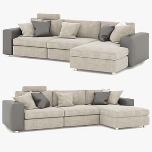 Sectional Sofa, L Shaped sofa 3D