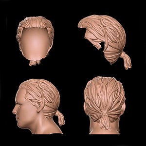 male hair 3D model