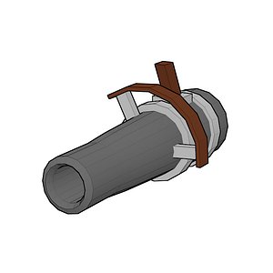 Portable Cannon Low Poly