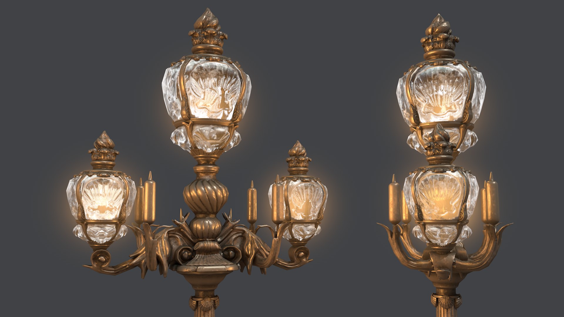 French Street Lamp Model - TurboSquid 2011254