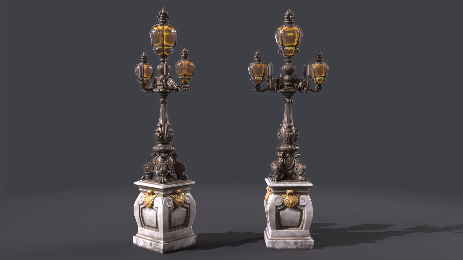 French Street Lamp Model - TurboSquid 2011254