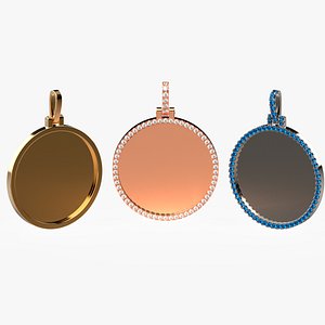Jewelry pendant Medal blank P6 3D print model