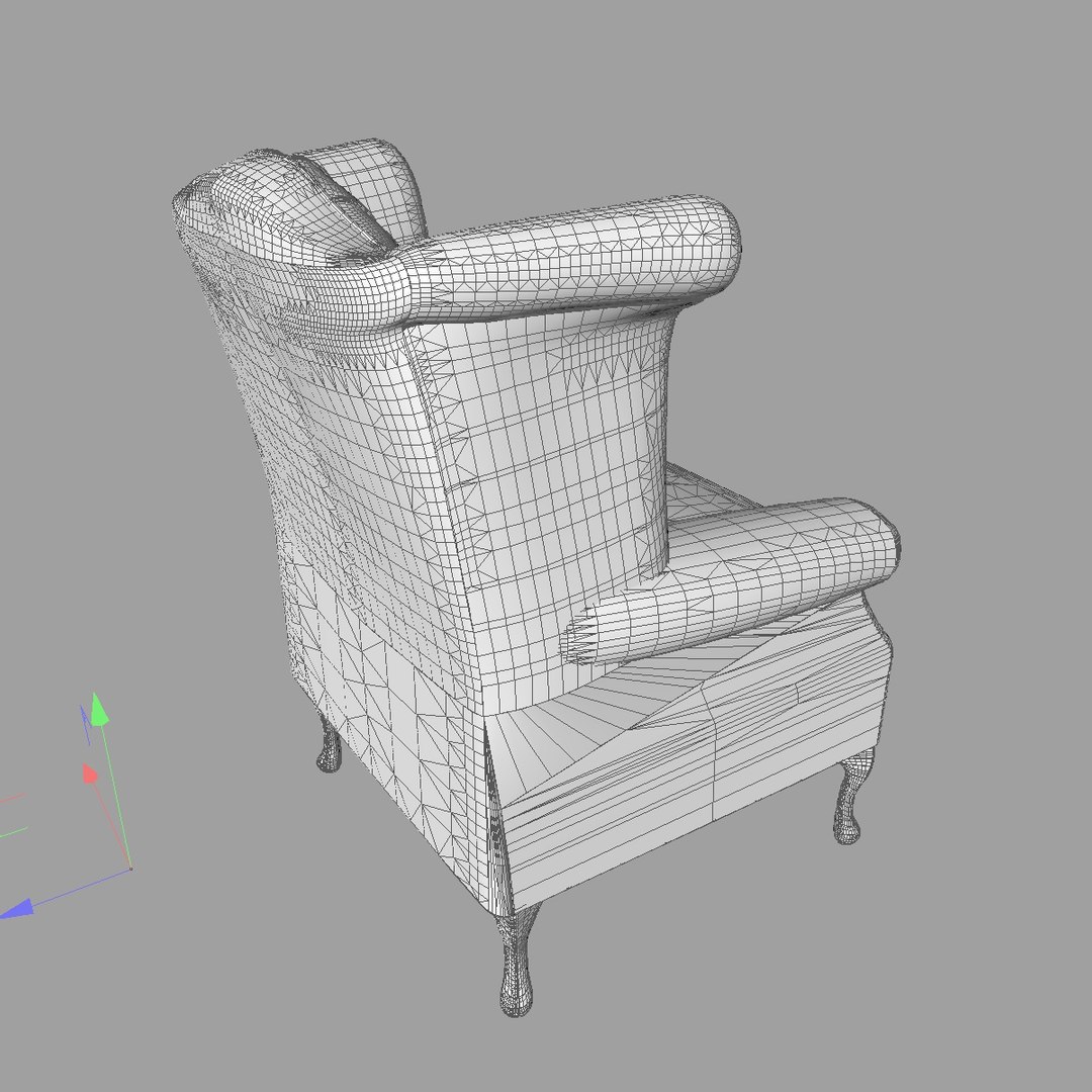 seater scroll chair texturing obj