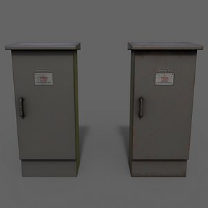 PBR Electric Box Black V5 3D model
