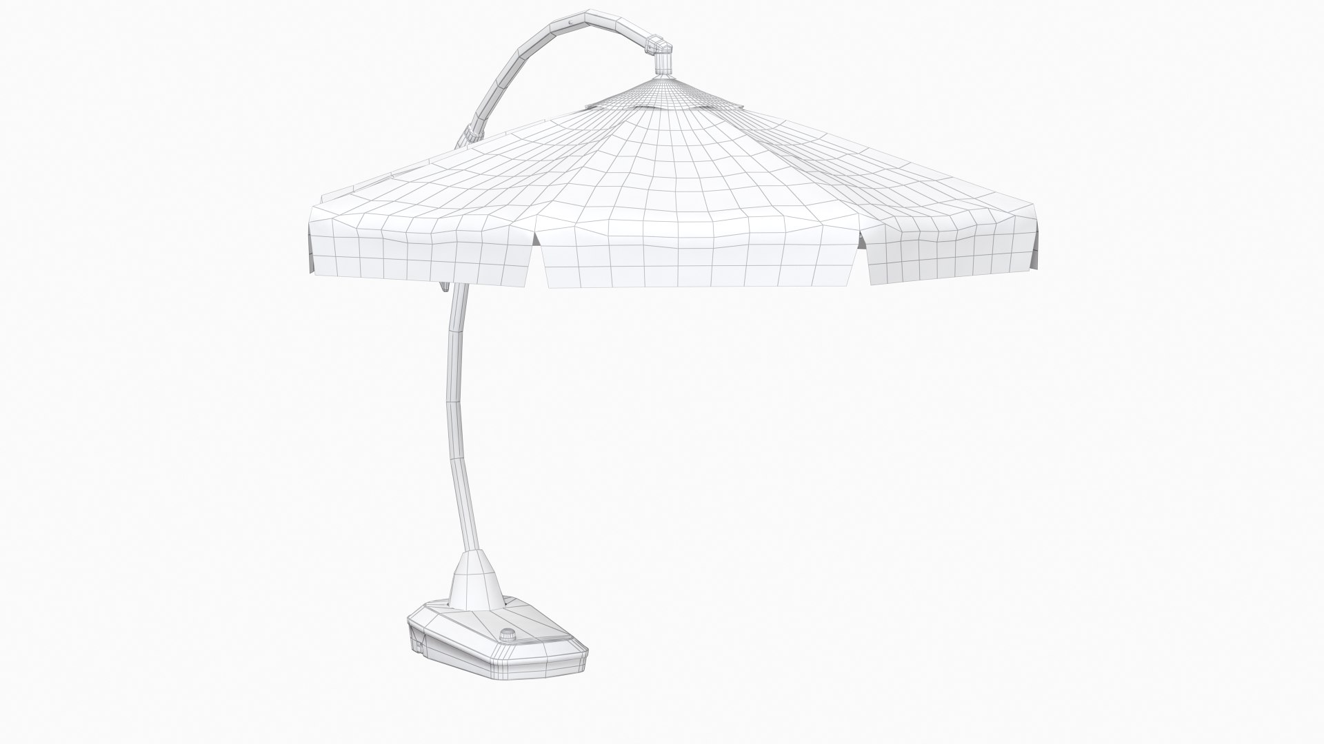 Hanging Parasol HAUGESUND D300 Black JYSK 3D TurboSquid 1811586