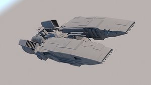 Sci Fi Spaceship 3D model
