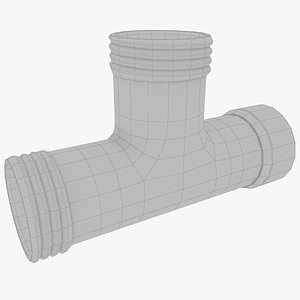 pipe t cross 3D model