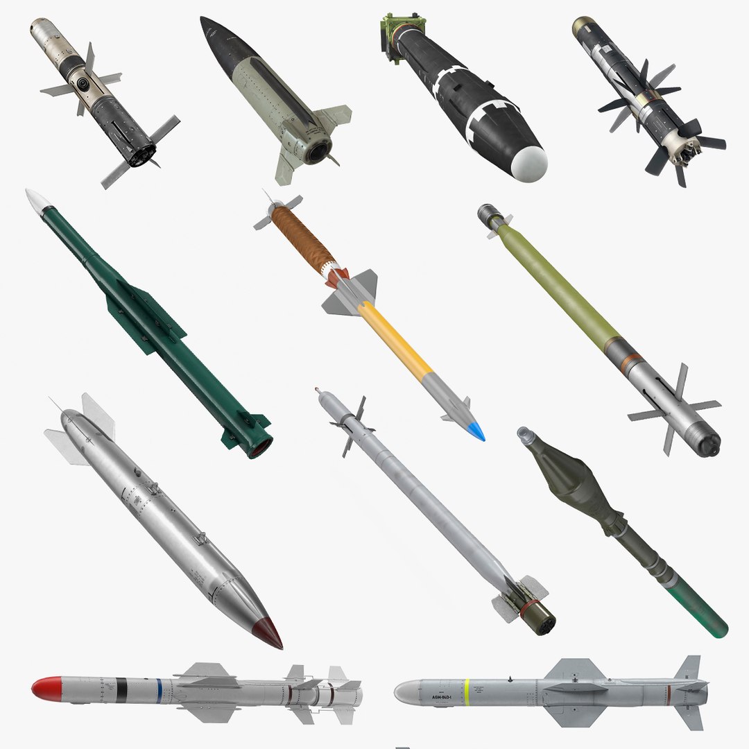 Millitary Missiles and Rockets Collection 3 3D model preview