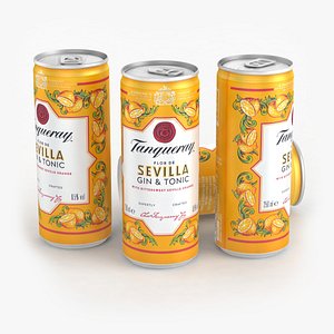 Alcohol Can Tanqueray Flor de Sevilla Gin and Tonic 250ml 2024 3D model