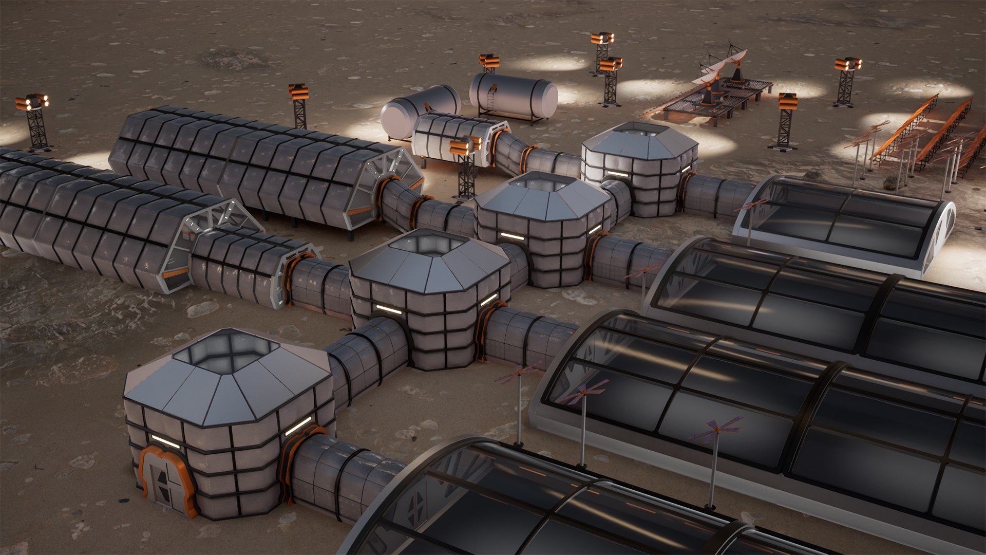 LowPoly Modular Space Station 3D - TurboSquid 2141314