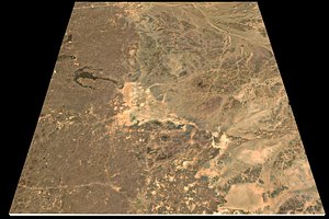 Mecca Red Sea n23 e40 topography Saudi Arabian 3D model
