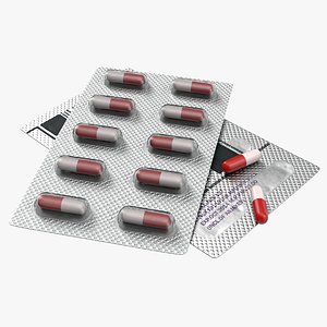 3ds max capsule blister pill pack