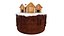 Gâteau au chocolat avec maisons en pain d'épice