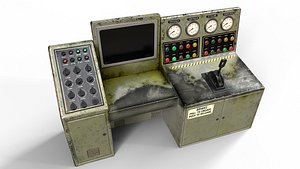 control desk panel 3D
