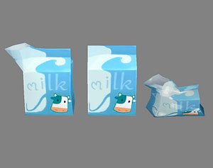 garbage milk 3D model