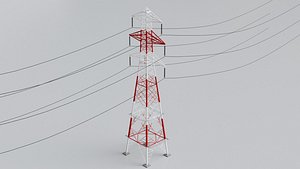 Electricity pylon - Game Ready