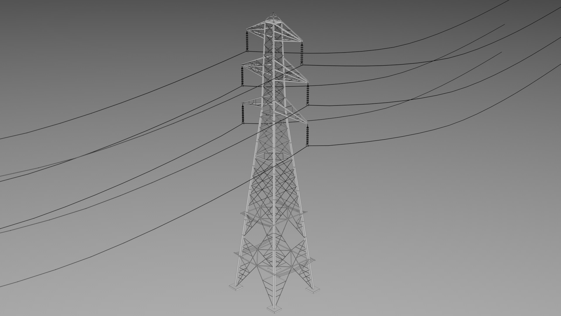 3D Electricity Pylon - Game Ready Model - TurboSquid 2448405