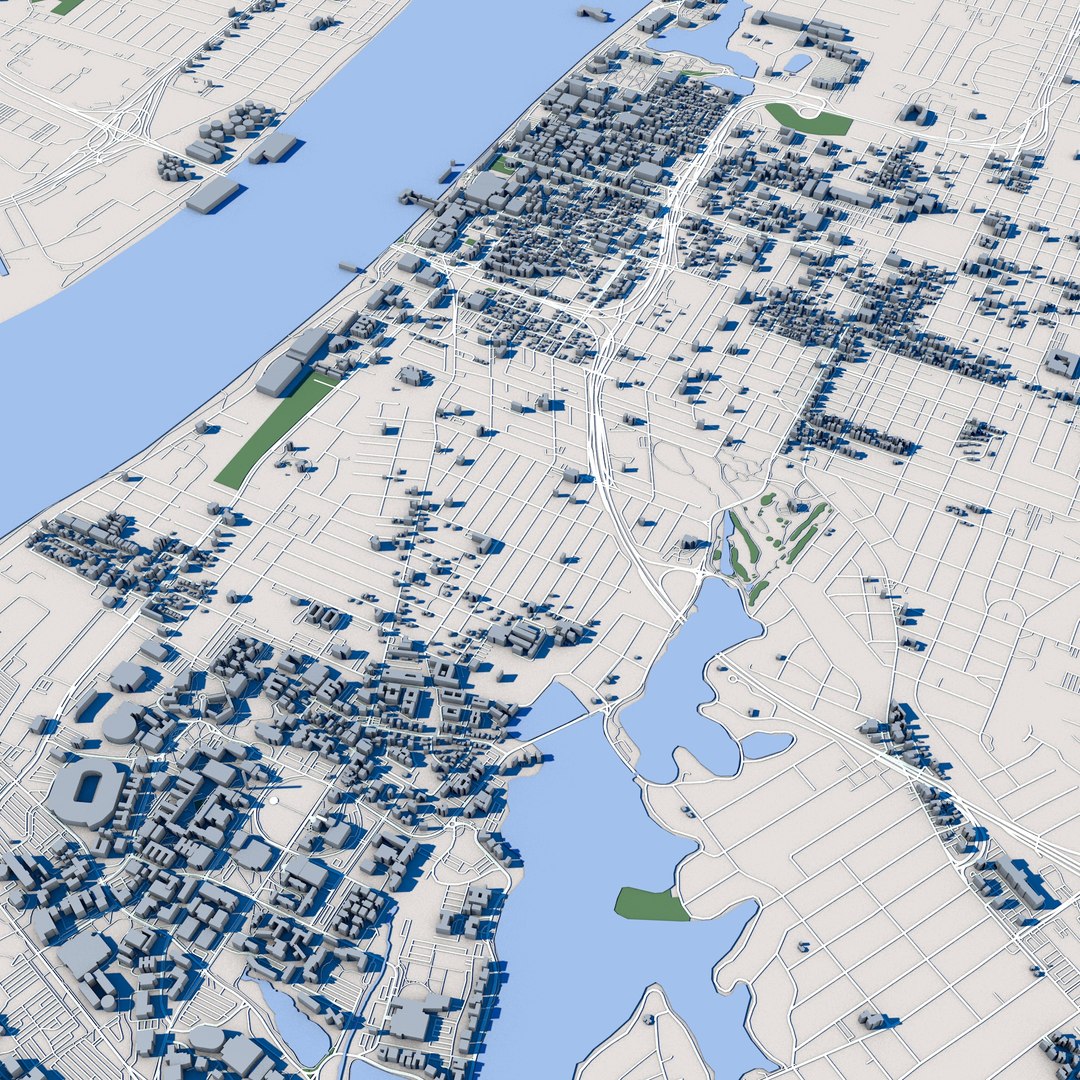 3D Baton Rouge City Louisiana - TurboSquid 2410037