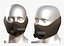 Máscara de gás capacete 3d modelo militar fantasia de combate
