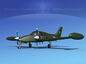 cockpit cessna army 3D model