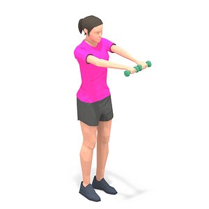 Forward Raise Exercise Woman Animation