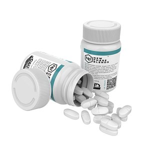 3D pill bottle d model