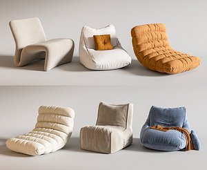Lazy Sofa Beanbag Chair Tatami Sofa Fireplace Chair Sofa Armless Recliner Lounge Chair model