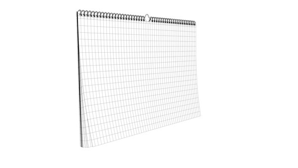 Wall Calendar DIN A3 3D model - TurboSquid 1981050