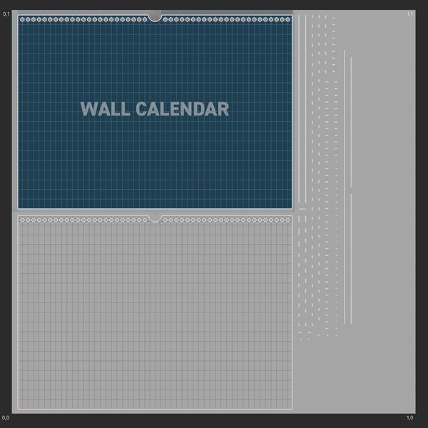 Wall Calendar DIN A3 3D model - TurboSquid 1981050