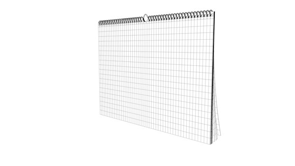 Wall Calendar DIN A3 3D model - TurboSquid 1981050
