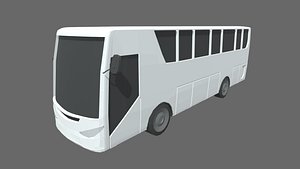 3D Low Poly Bus 01