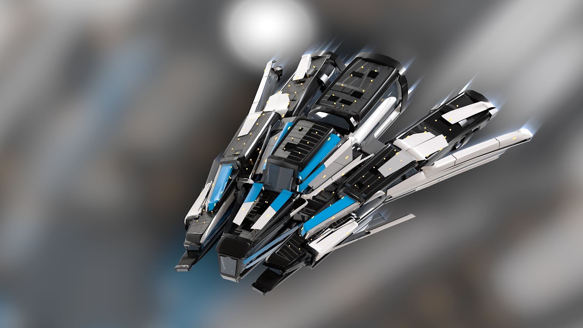 3D Lowpoly Sci Fi Spaceship Space Craft Air Vehicle 08 - TurboSquid 1842466