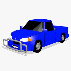Low Poly Pickup Truck Ute Car 4WD 4x4 Utility Vehicle