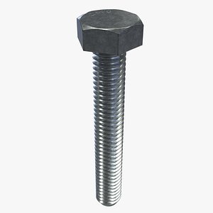 3D model hex bolt m6x40