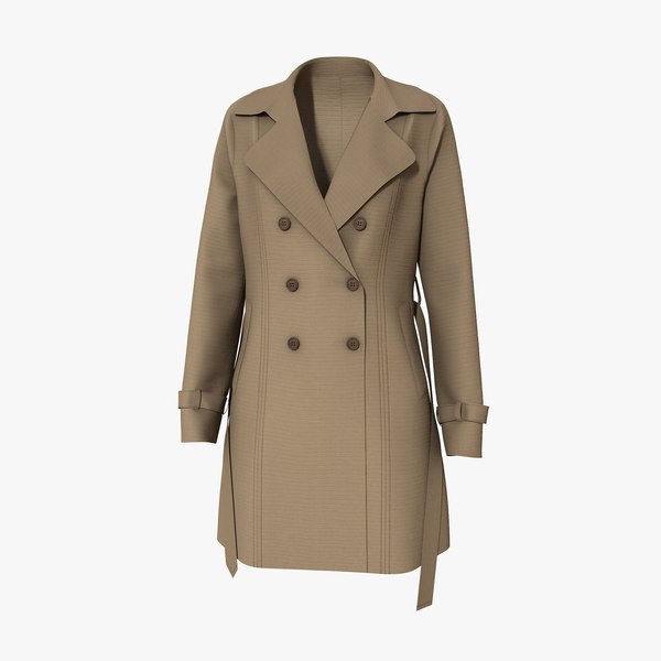 modelo 3d Gabardina mujer - TurboSquid 2300875