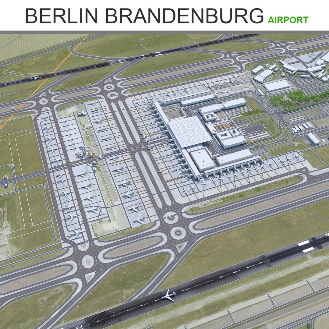 3D Berlin Brandenburg And Schoenfeld Airport - TurboSquid 2005112